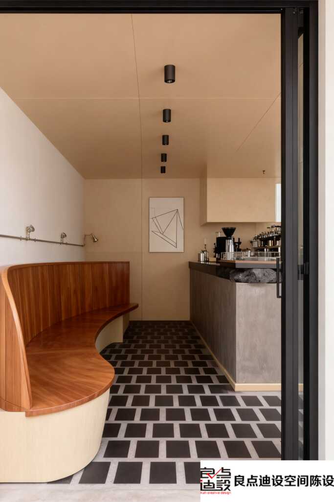 解锁工业风咖啡店天花板!软装设计细节让水泥盒子秒变高级感客厅